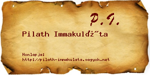 Pilath Immakuláta névjegykártya